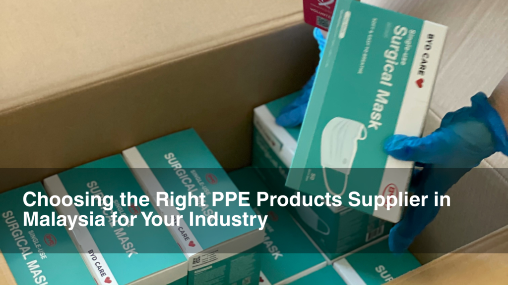 Box of PPE supplies and masks being taken