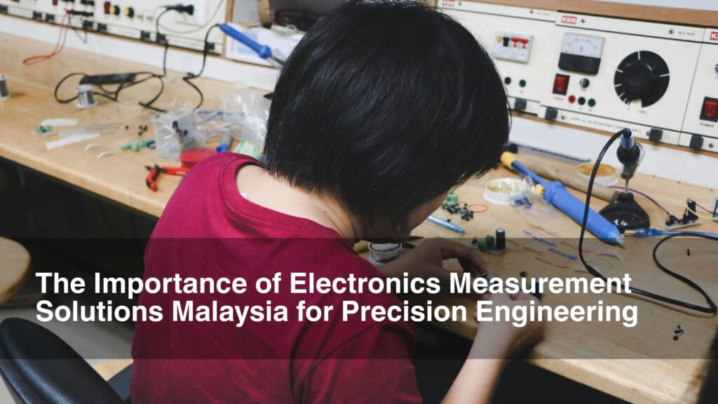Woman in red shirt does measurement solutions malaysia