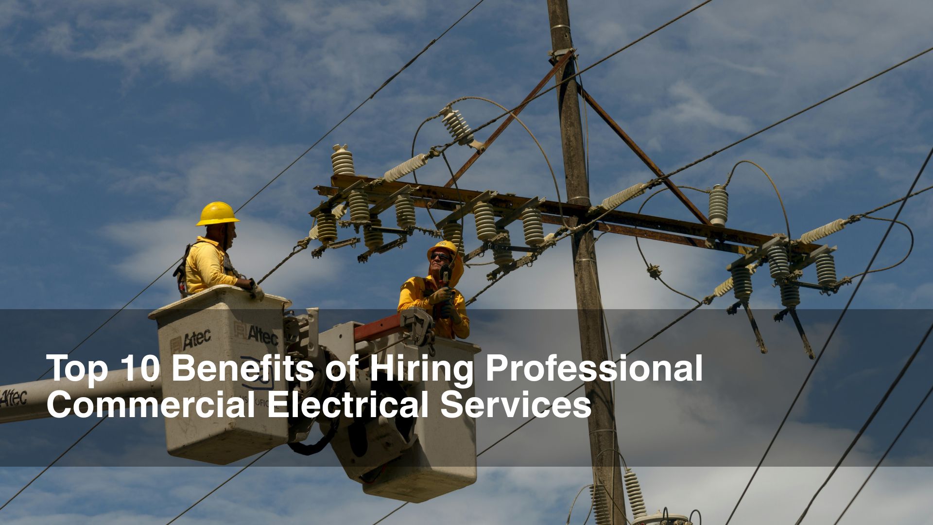 man on electrical pylon hiring electrical services